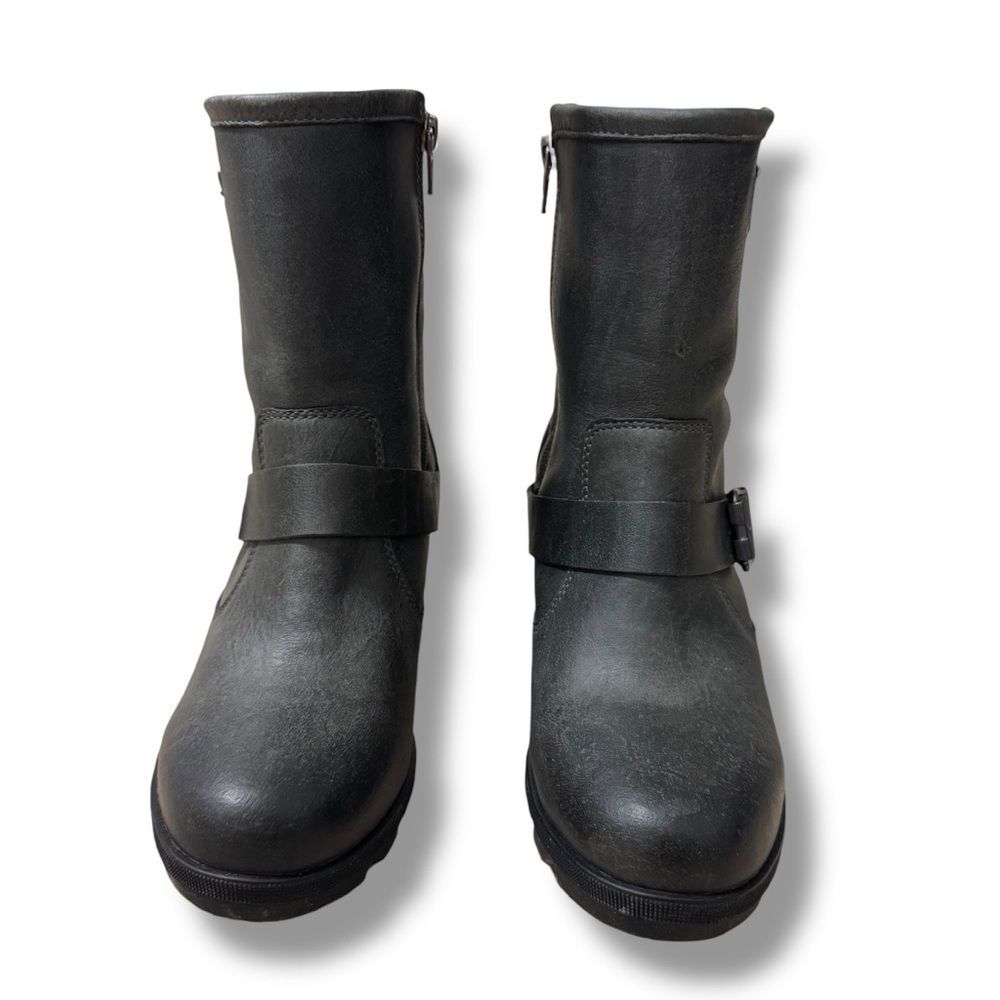 Sorel Joan Arctic Wedge II Boots 7.5 Zip Platform Street Style Winter Chic